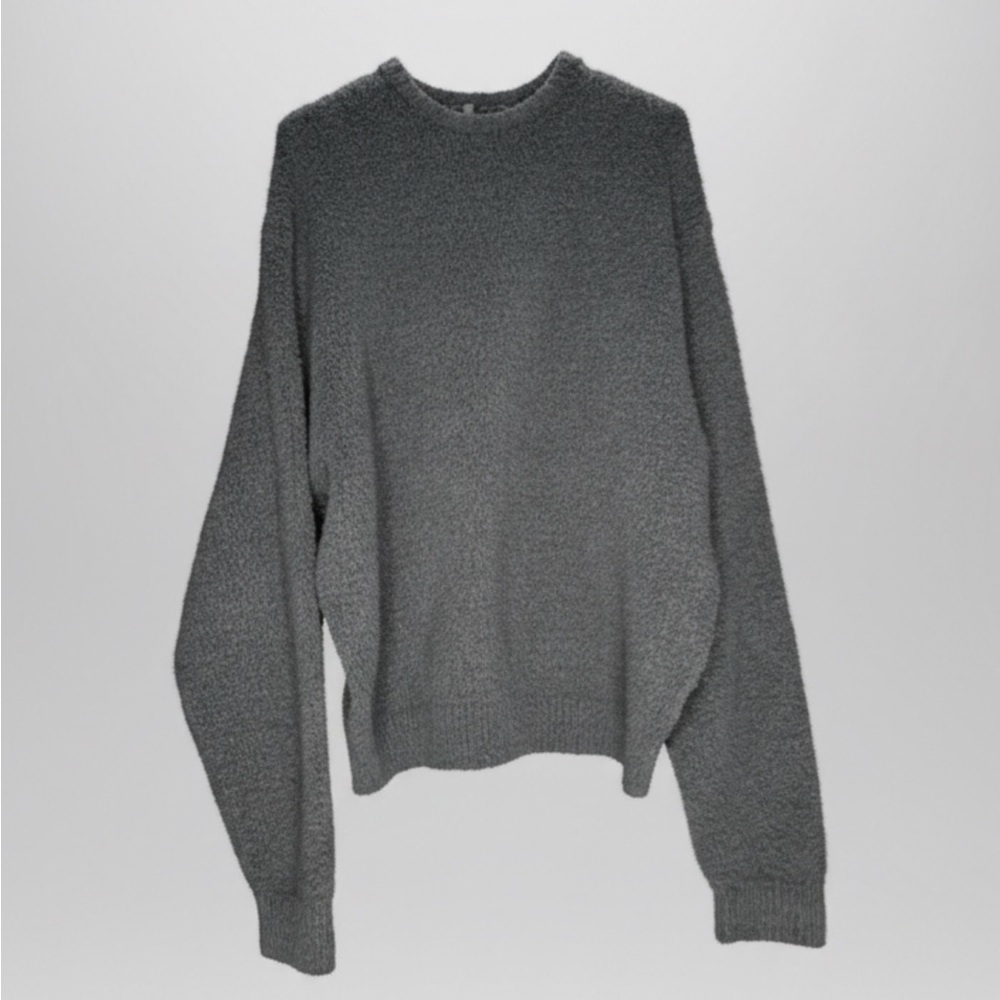 Skims Brand - Cozy Knit Unisex Pullover - Washed Black Color - Unisex L